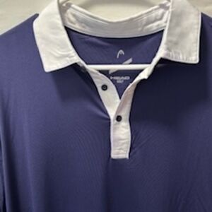 HEAD Men's Polo Shirt in Purple and White